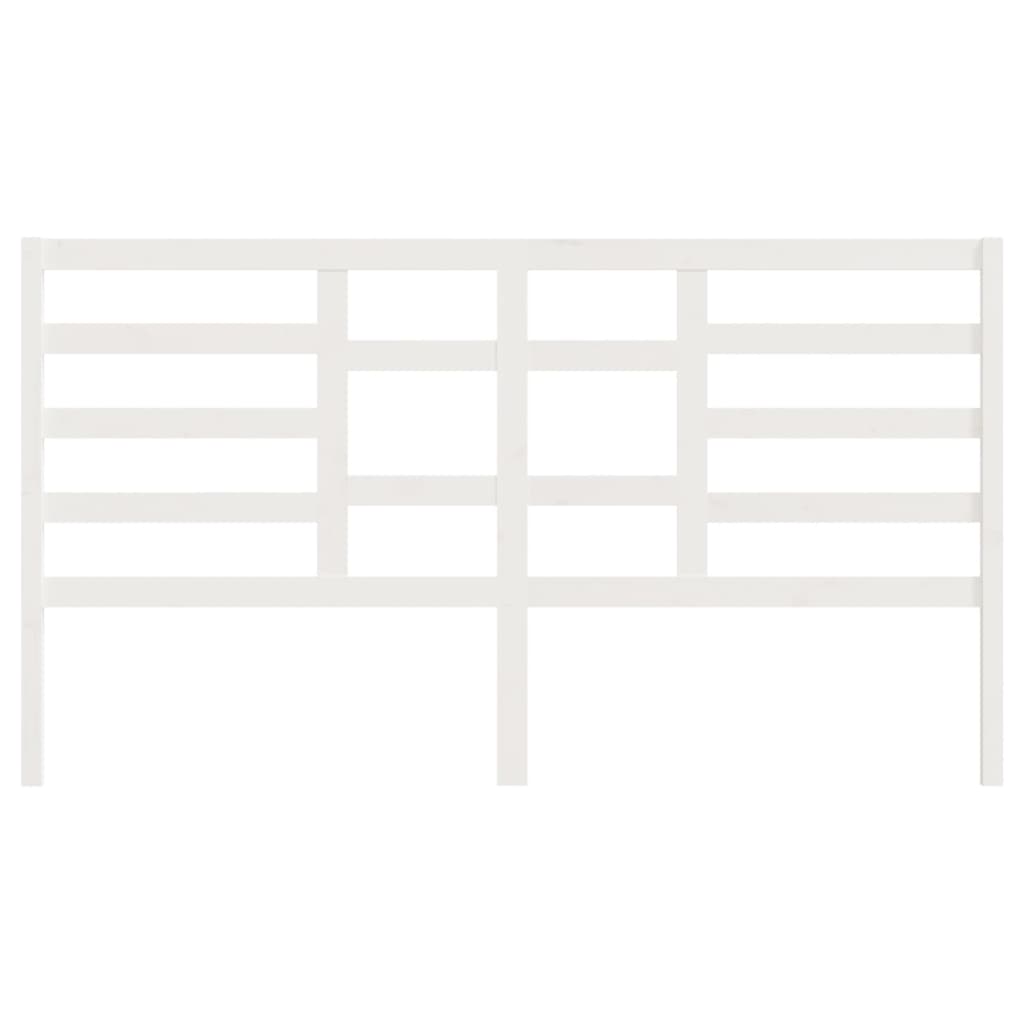 Tăblie de pat, alb, 206x4x104 cm, lemn masiv de pin GartenMobel Dekor