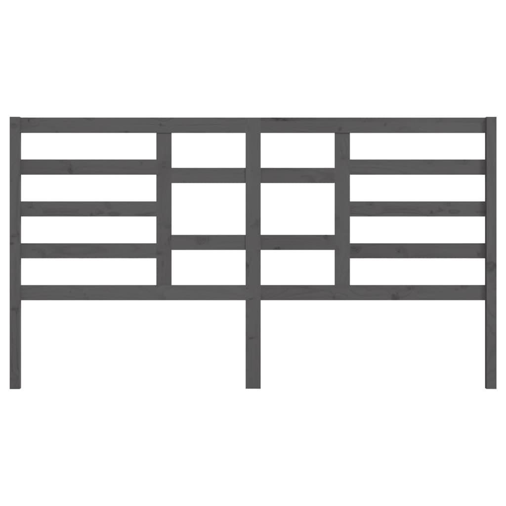 Tăblie de pat, gri, 186x4x104 cm, lemn masiv de pin GartenMobel Dekor