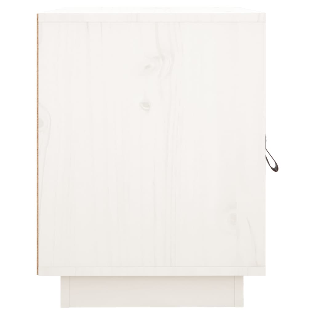 Noptiere, 2 buc., alb, 40x34x45 cm, lemn masiv de pin GartenMobel Dekor