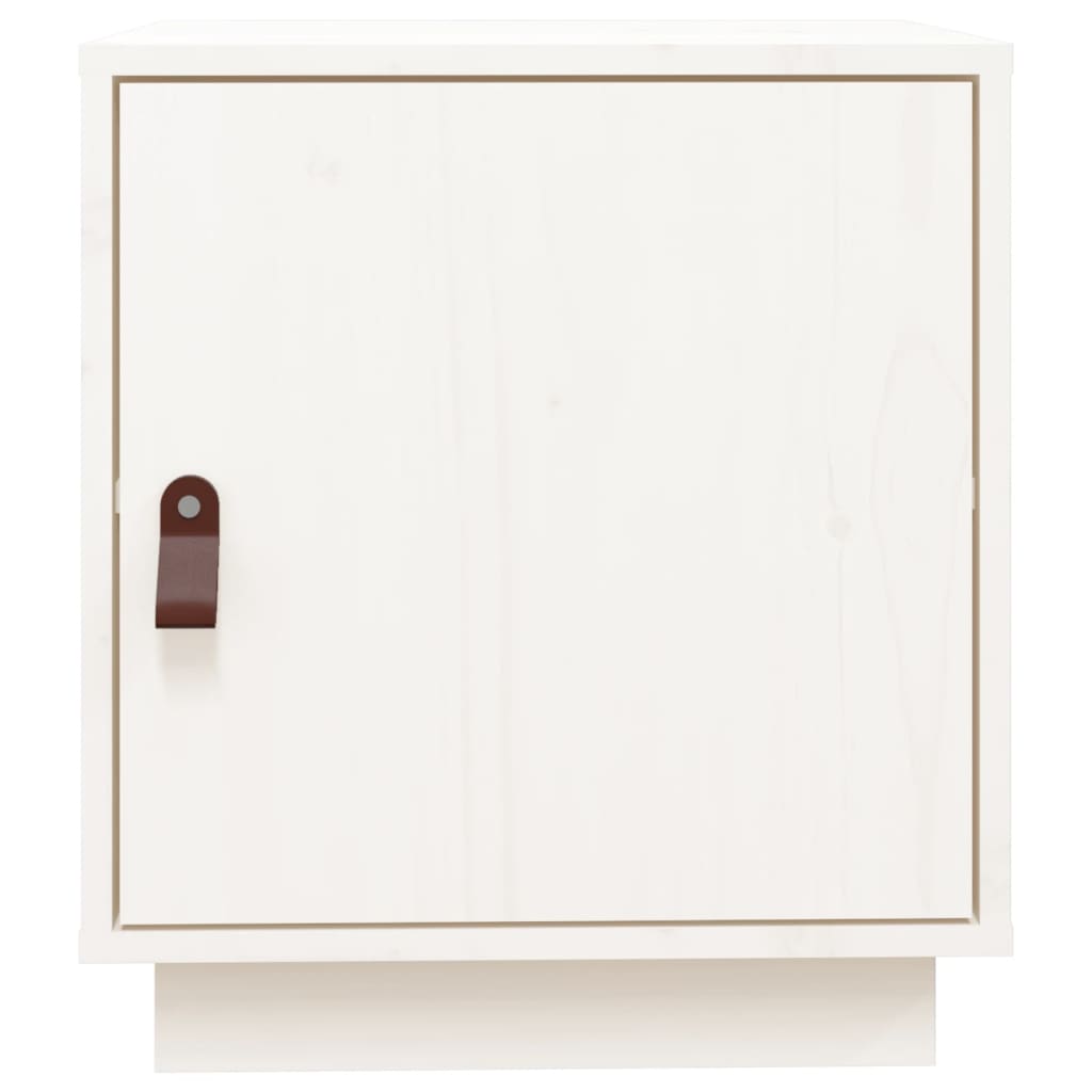Noptiere, 2 buc., alb, 40x34x45 cm, lemn masiv de pin GartenMobel Dekor