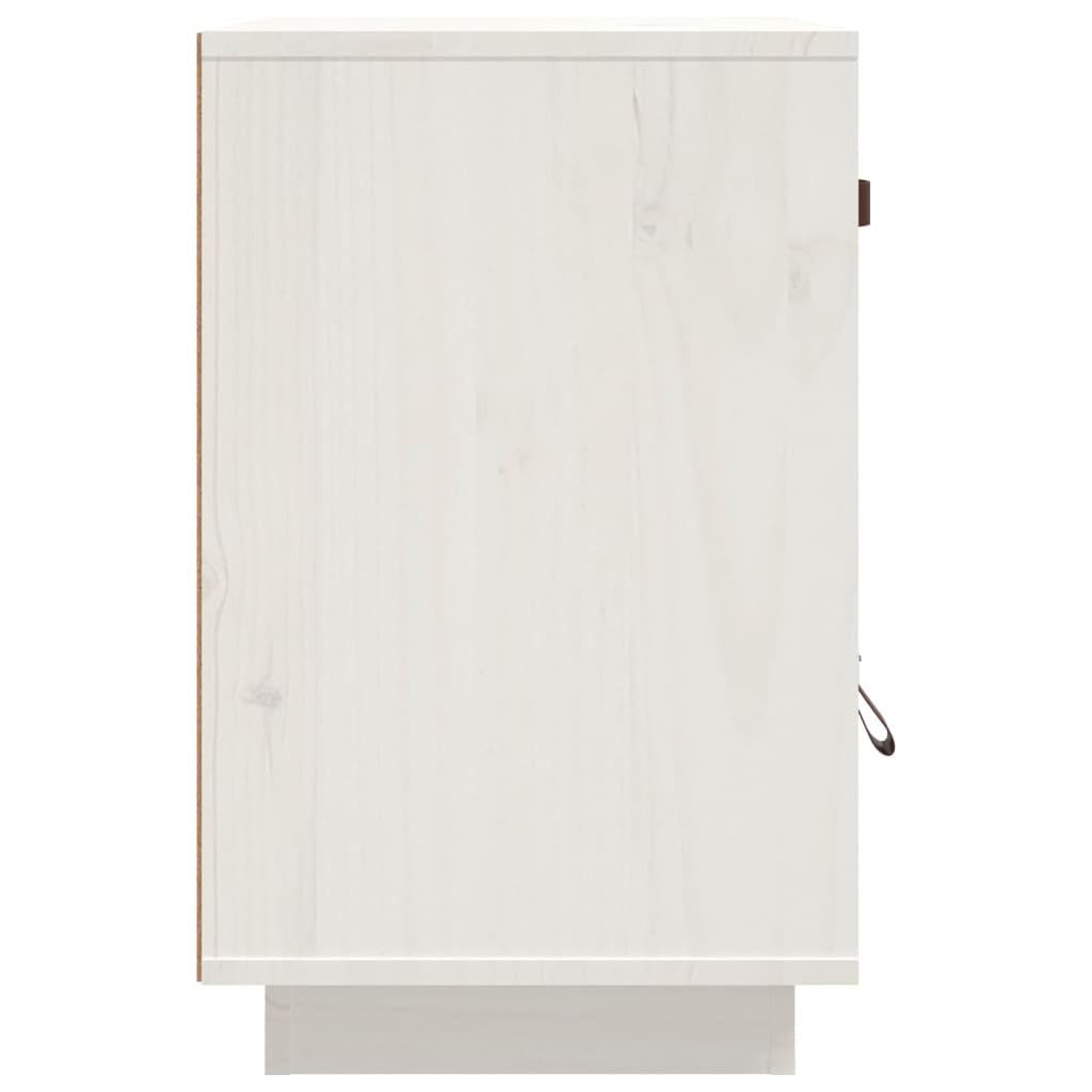 Noptiere, 2 buc., alb, 40x34x55 cm, lemn masiv de pin GartenMobel Dekor