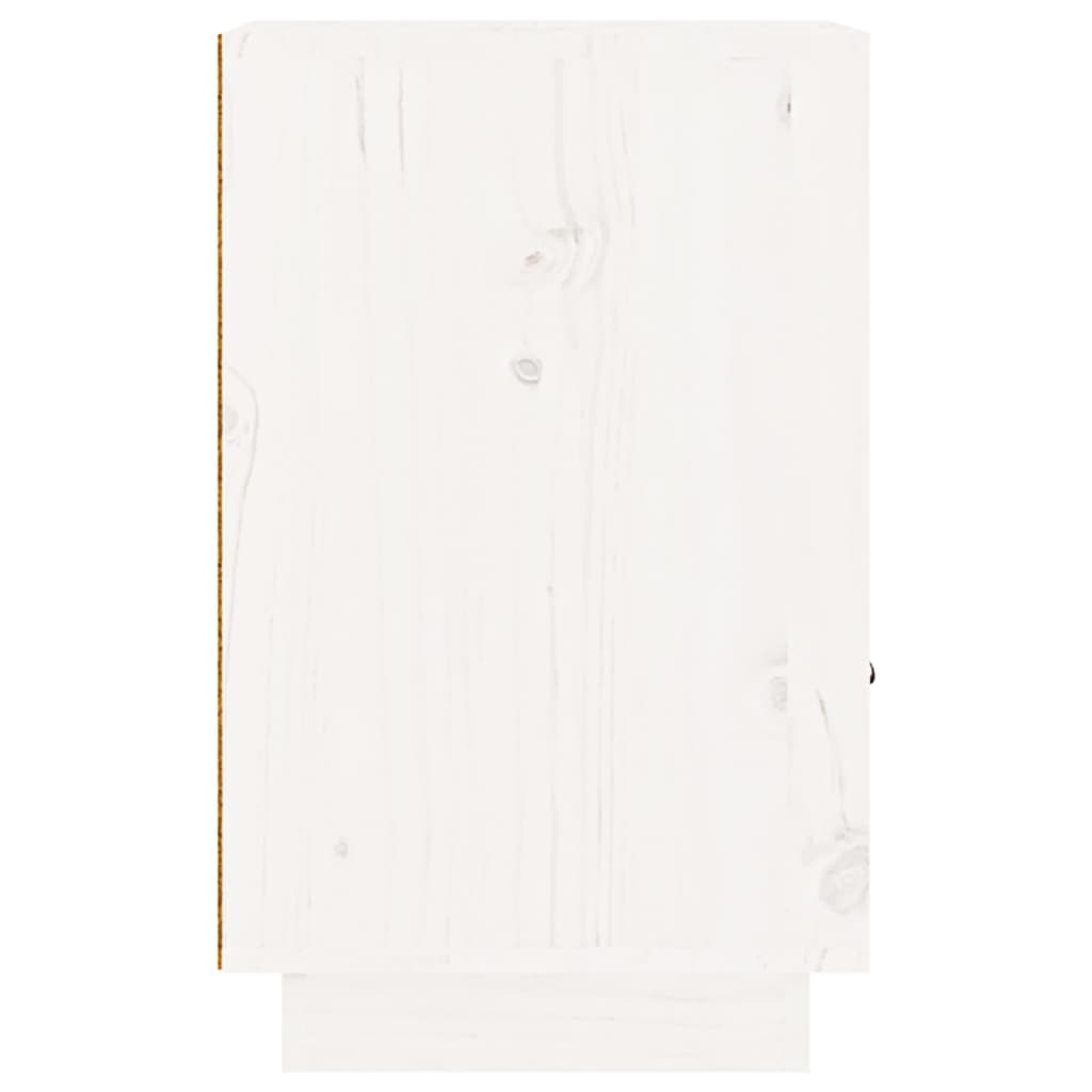 Noptiere, 2 buc., alb, 40x34x55 cm, lemn masiv de pin GartenMobel Dekor
