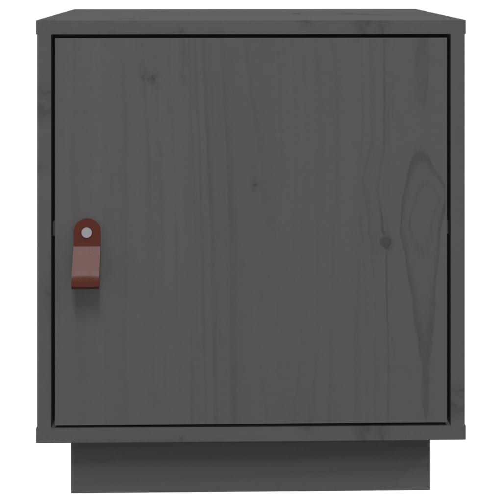 Noptiere, 2 buc., gri, 40x34x45 cm, lemn masiv de pin GartenMobel Dekor