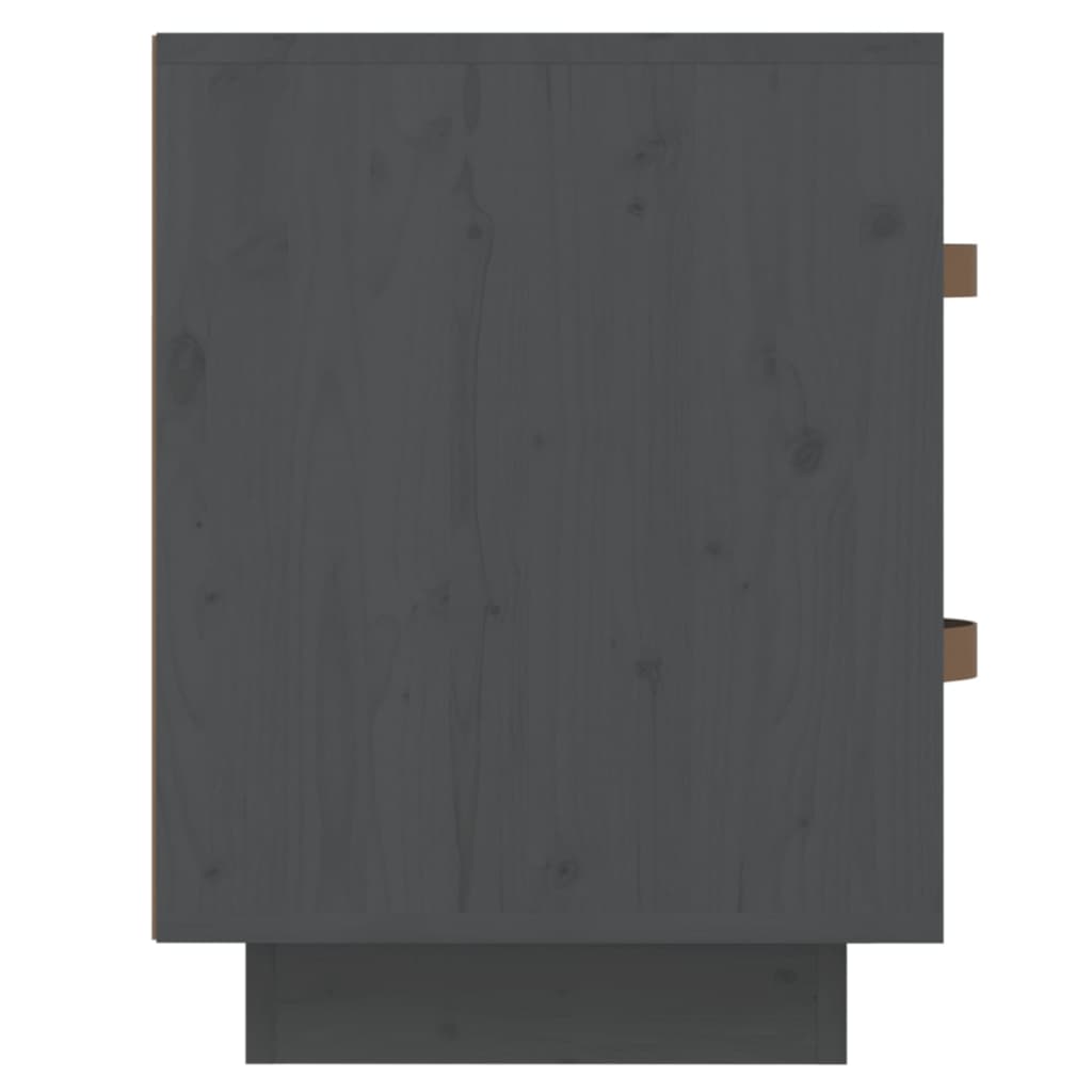 Noptiere, 2 buc., gri, 40x34x45 cm, lemn masiv de pin GartenMobel Dekor
