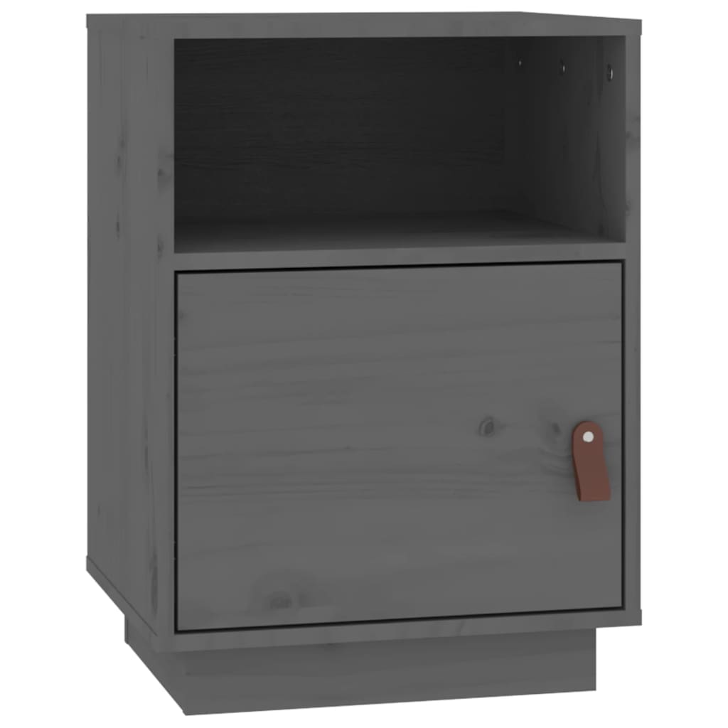 Noptiere, 2 buc., gri, 40x34x55 cm, lemn masiv de pin GartenMobel Dekor