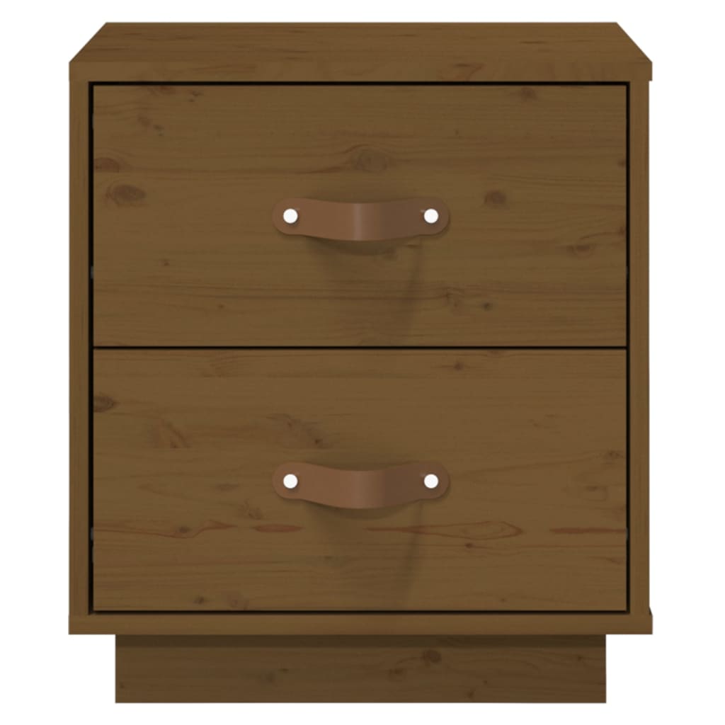 Noptiere, 2 buc., maro miere, 40x34x45 cm, lemn masiv de pin GartenMobel Dekor