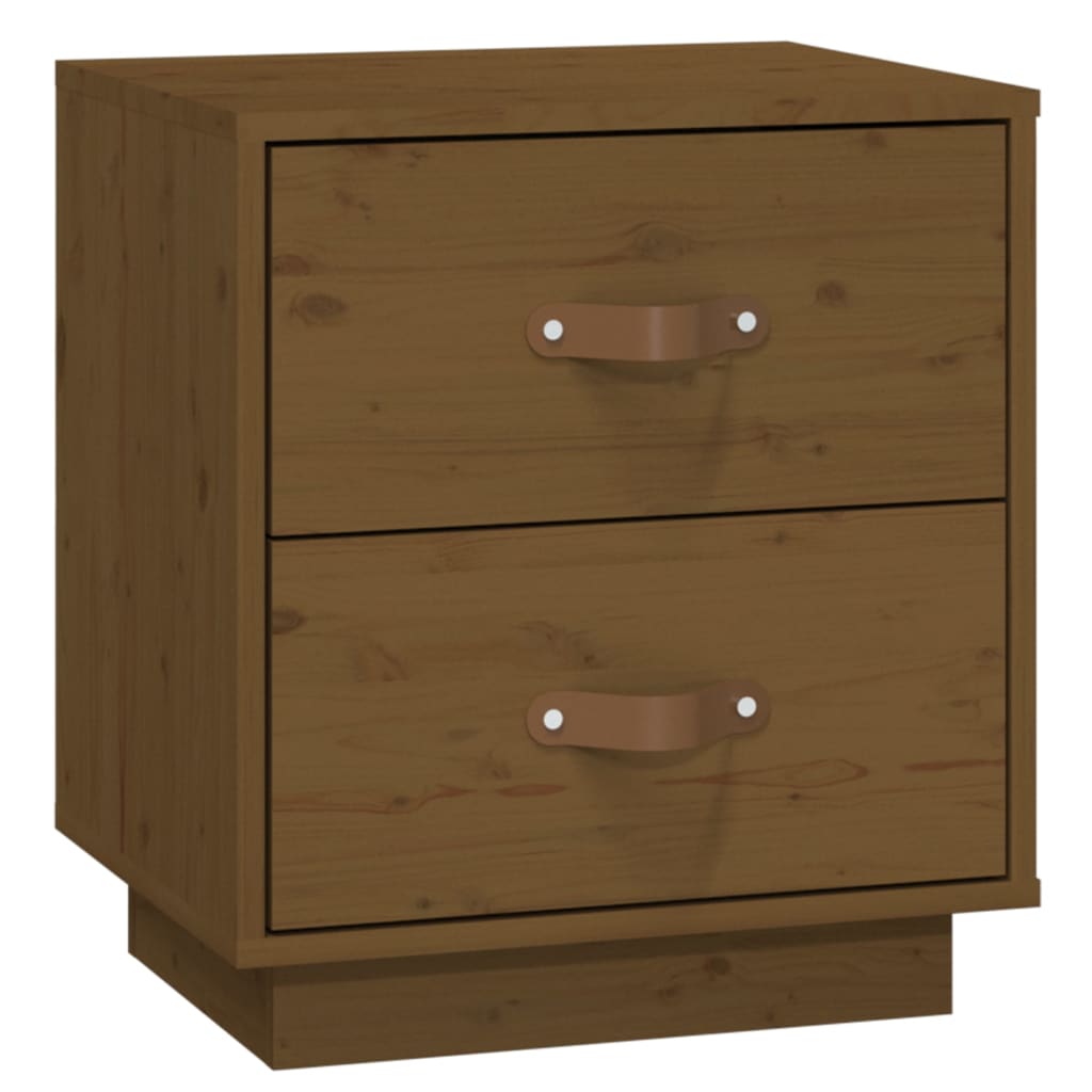 Noptiere, 2 buc., maro miere, 40x34x45 cm, lemn masiv de pin GartenMobel Dekor
