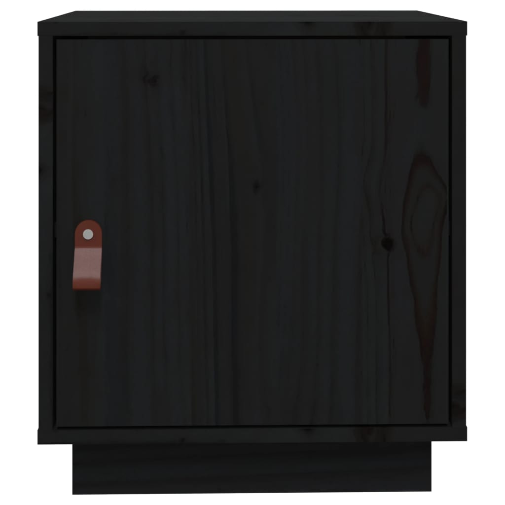 Noptiere, 2 buc., negru, 40x34x45 cm, lemn masiv de pin GartenMobel Dekor
