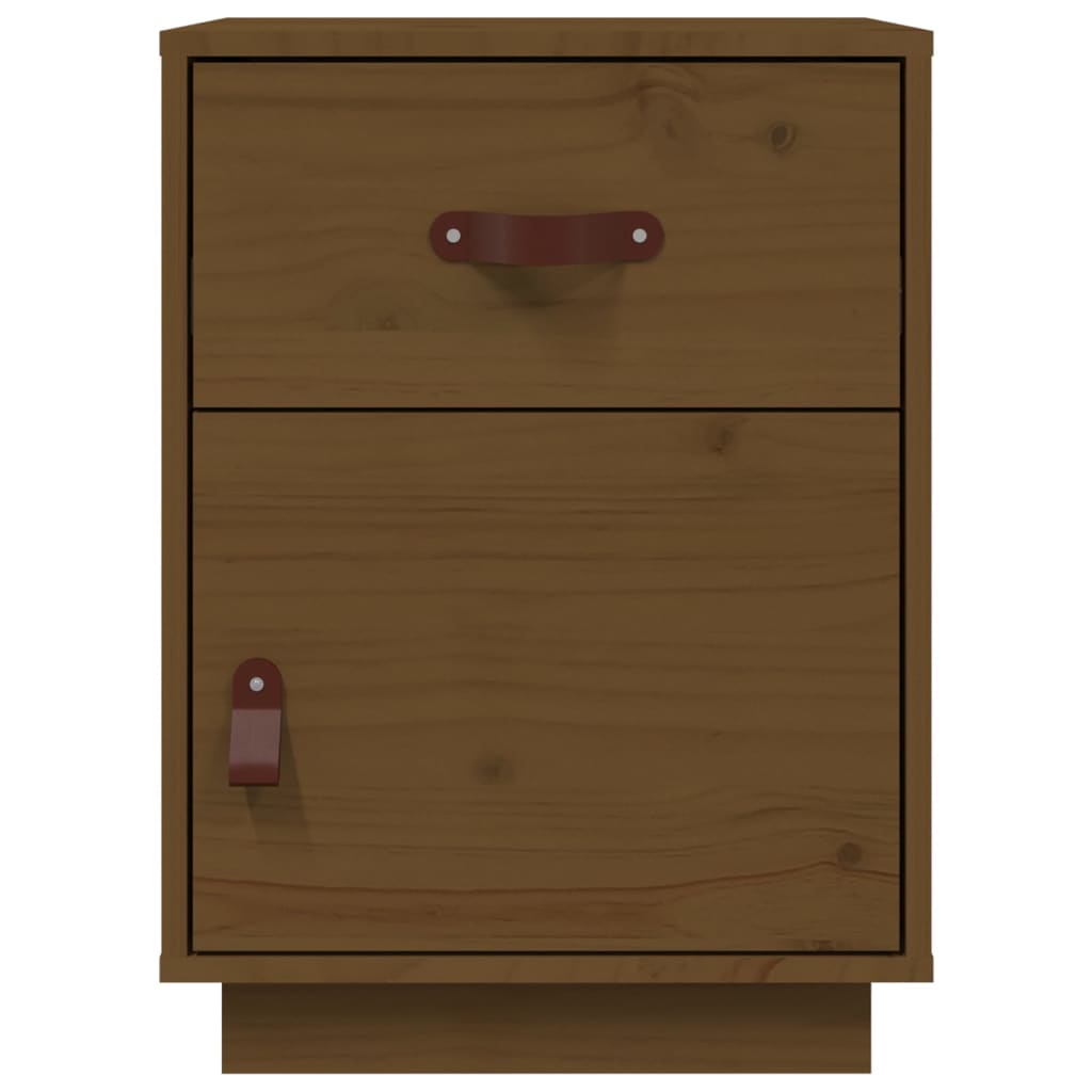 Noptiere, 2 buc, maro miere, 40x34x55 cm, lemn masiv de pin GartenMobel Dekor