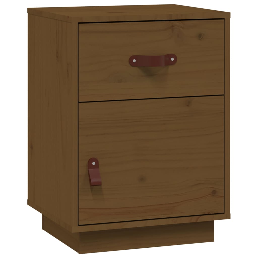 Noptiere, 2 buc, maro miere, 40x34x55 cm, lemn masiv de pin GartenMobel Dekor