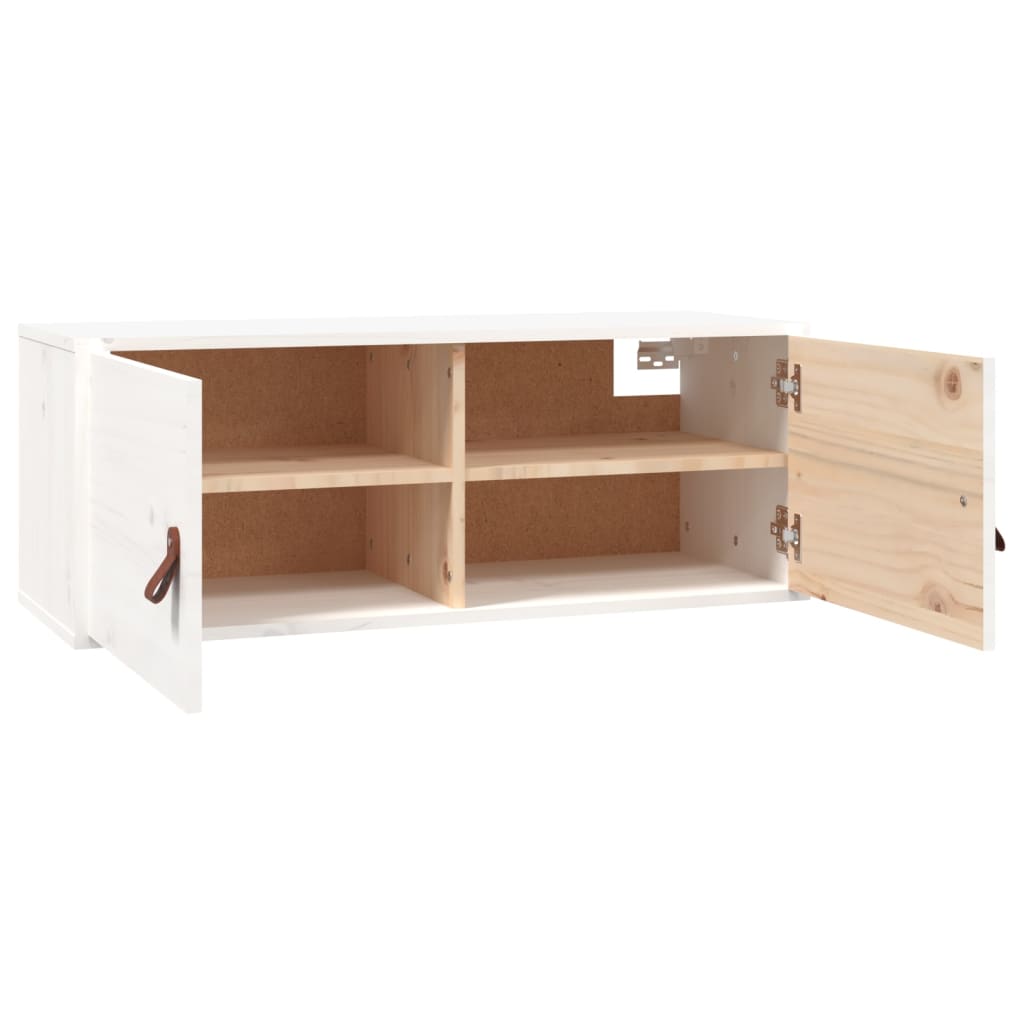 Dulap de perete, alb, 80x30x30 cm, lemn masiv de pin GartenMobel Dekor