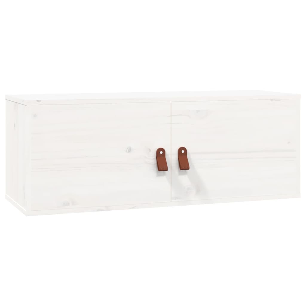 Dulap de perete, alb, 80x30x30 cm, lemn masiv de pin GartenMobel Dekor