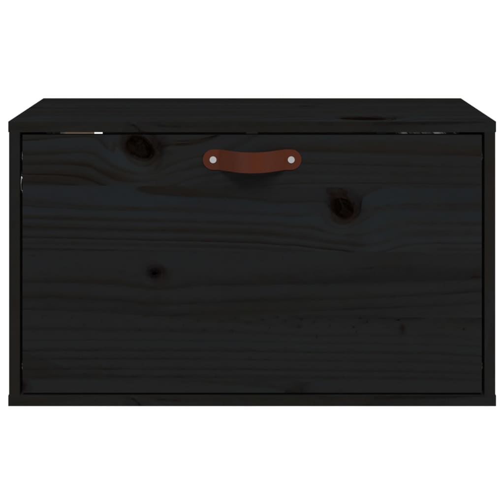 Dulap de perete, negru, 60x30x35 cm, lemn masiv de pin GartenMobel Dekor