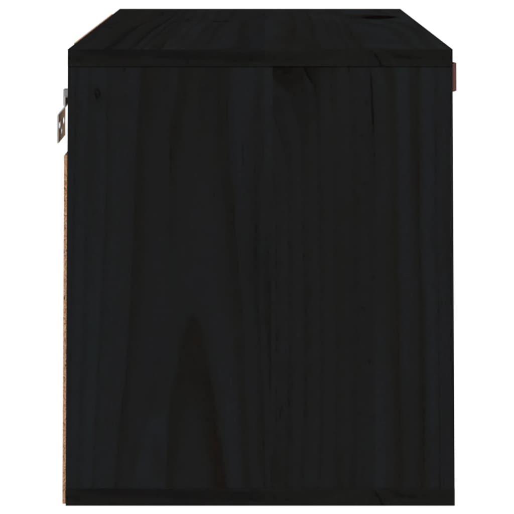 Dulap de perete, negru, 60x30x35 cm, lemn masiv de pin GartenMobel Dekor