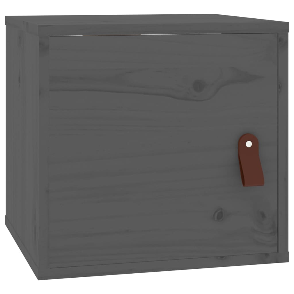 Dulapuri de perete, 2 buc., gri, 31,5x30x30 cm, lemn masiv pin GartenMobel Dekor