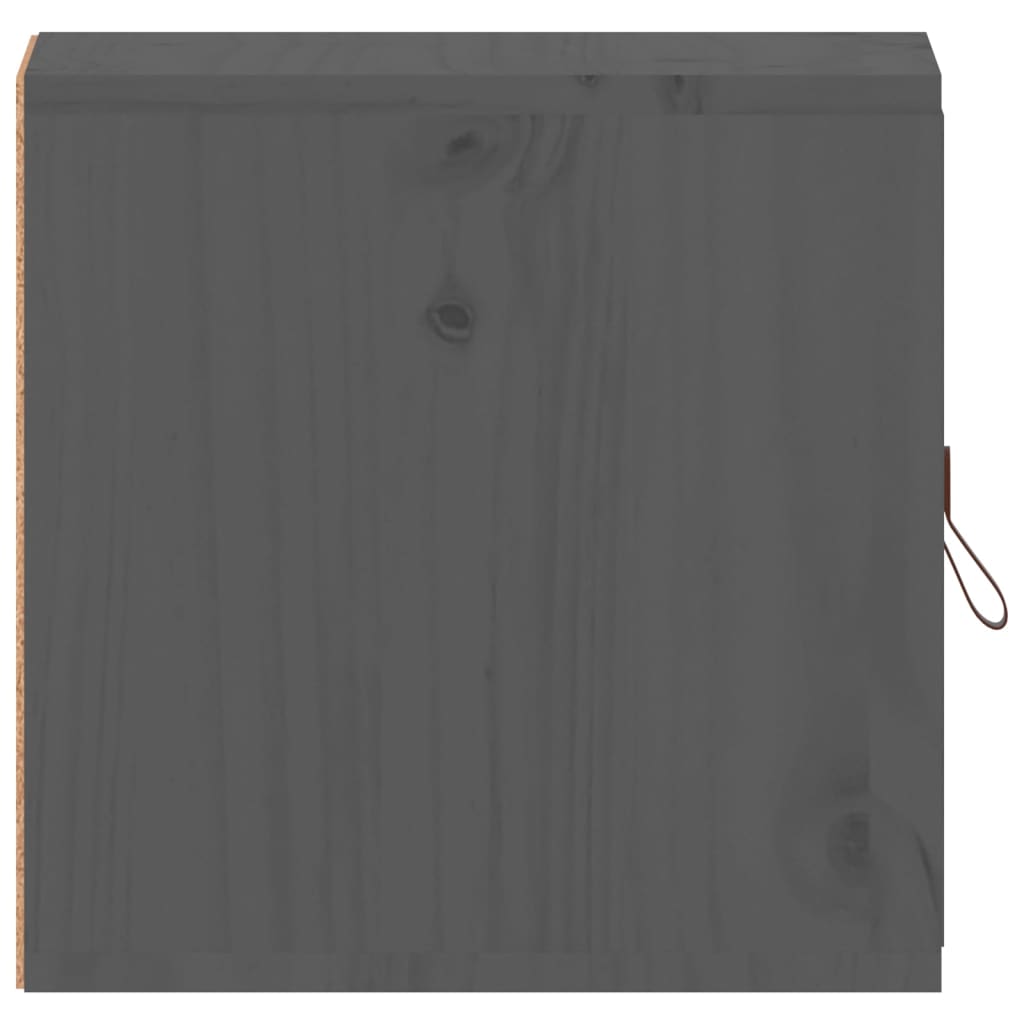 Dulapuri de perete, 2 buc., gri, 31,5x30x30 cm, lemn masiv pin GartenMobel Dekor