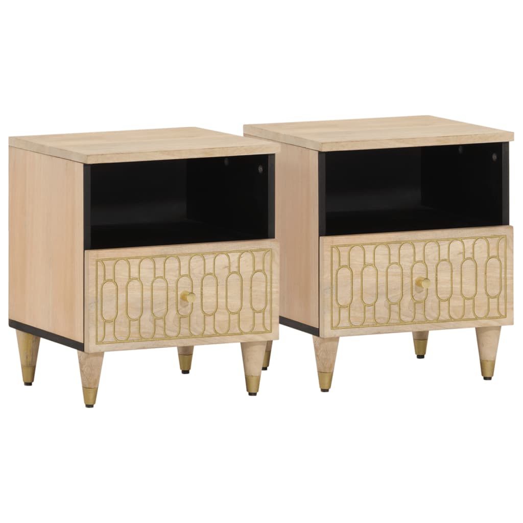 Noptiere, 2 buc., 40x33x46 cm, lemn masiv de acacia GartenMobel Dekor