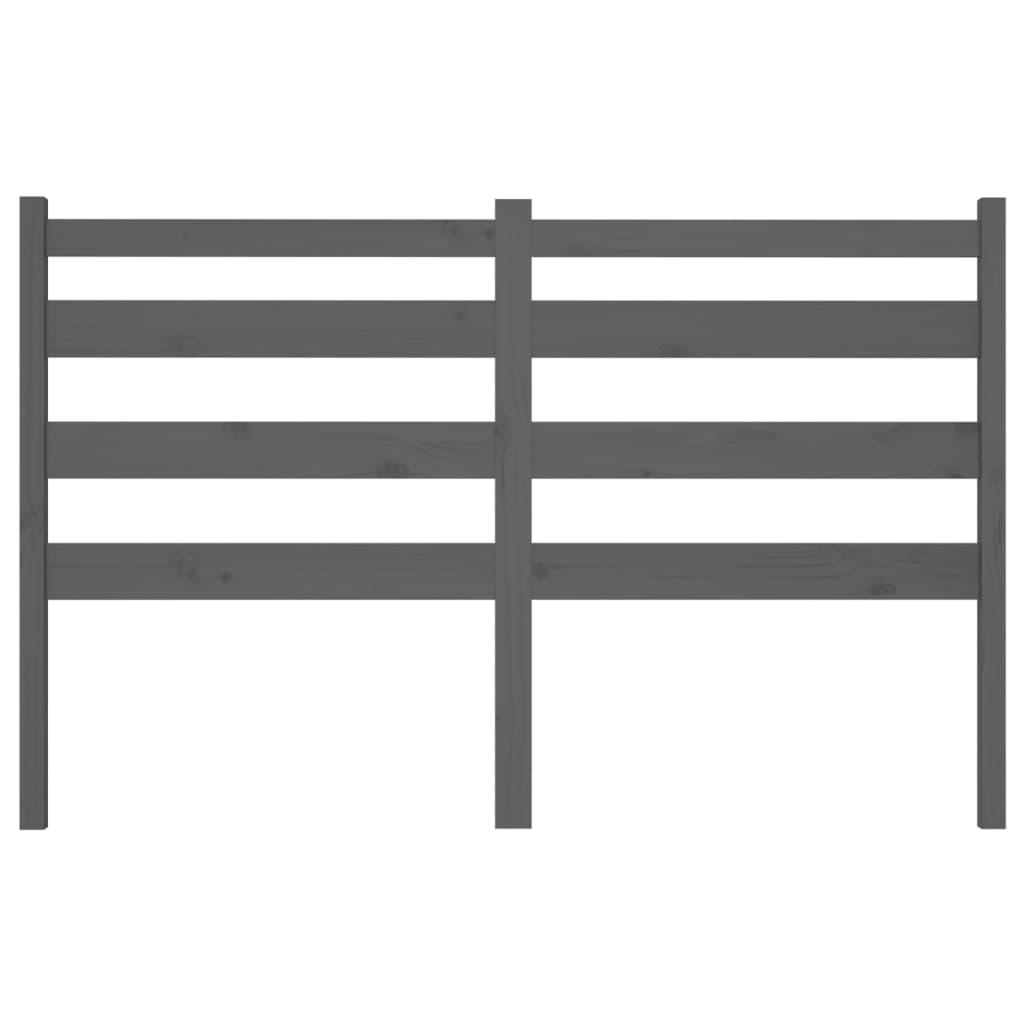 Tăblie de pat, gri, 146x4x100 cm, lemn masiv de pin GartenMobel Dekor