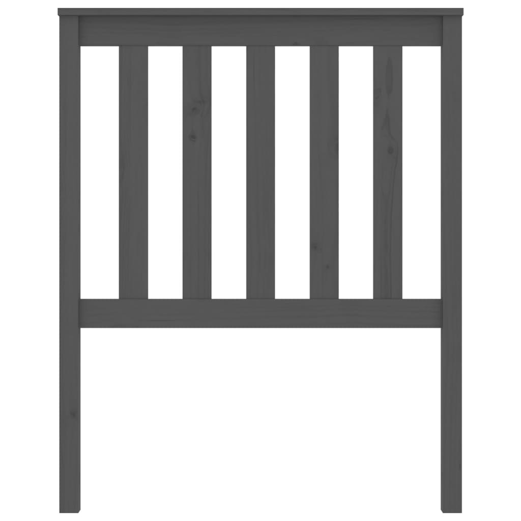 Tăblie de pat, gri, 81x6x101 cm, lemn masiv de pin GartenMobel Dekor