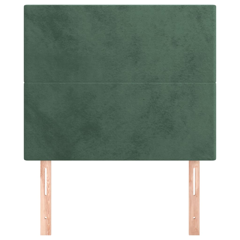 Tăblii de pat, 2 buc, verde închis, 90x5x78/88 cm, catifea GartenMobel Dekor