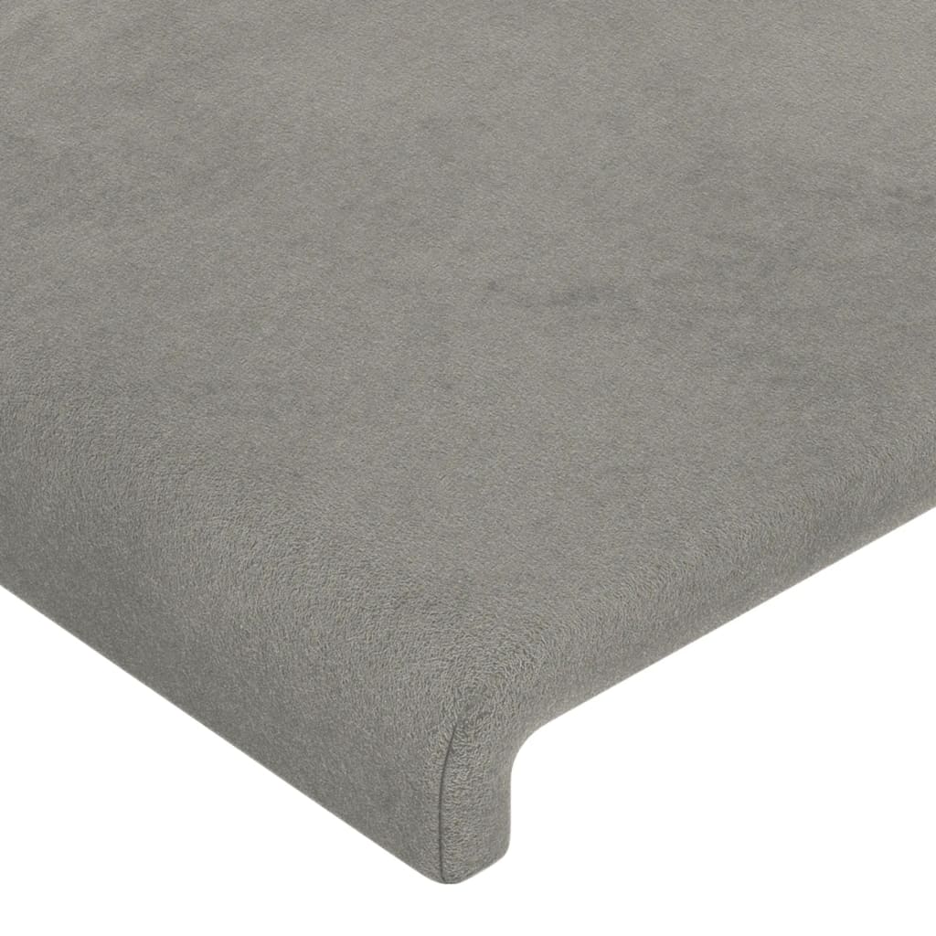 Tăblii de pat, 4 buc, gri deschis, 90x5x78/88 cm, catifea GartenMobel Dekor