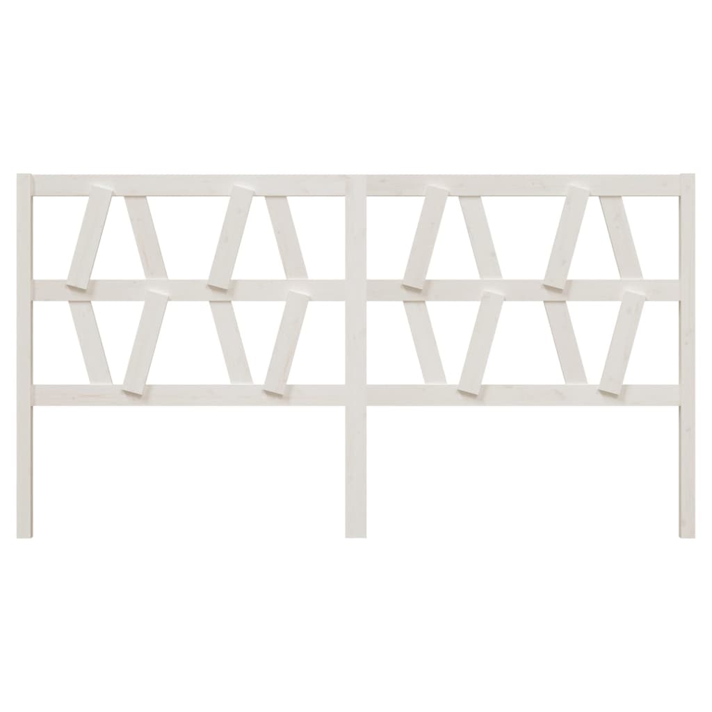 Tăblie de pat, alb, 206x4x100 cm, lemn masiv de pin GartenMobel Dekor