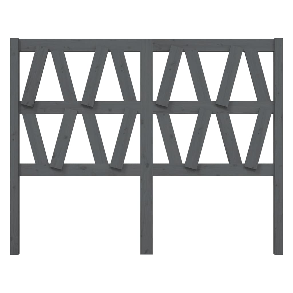 Tăblie de pat, gri, 126x4x100 cm, lemn masiv de pin GartenMobel Dekor
