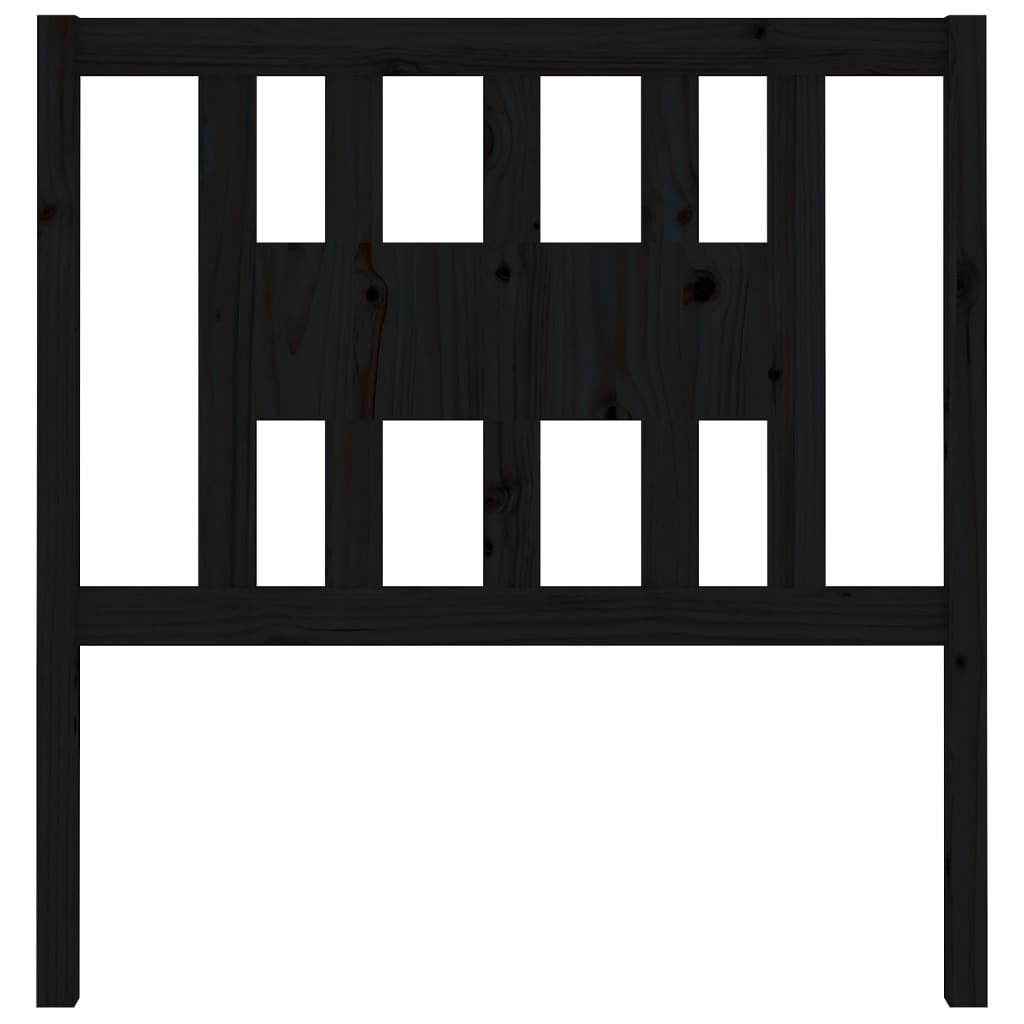 Tăblie de pat, negru, 106x4x100 cm, lemn masiv de pin GartenMobel Dekor