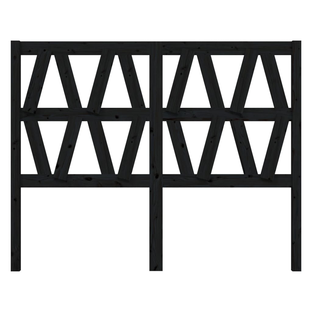 Tăblie de pat, negru, 166x4x100 cm, lemn masiv de pin GartenMobel Dekor