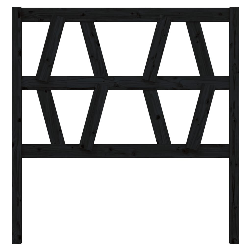 Tăblie de pat, negru, 96x4x100 cm, lemn masiv de pin GartenMobel Dekor