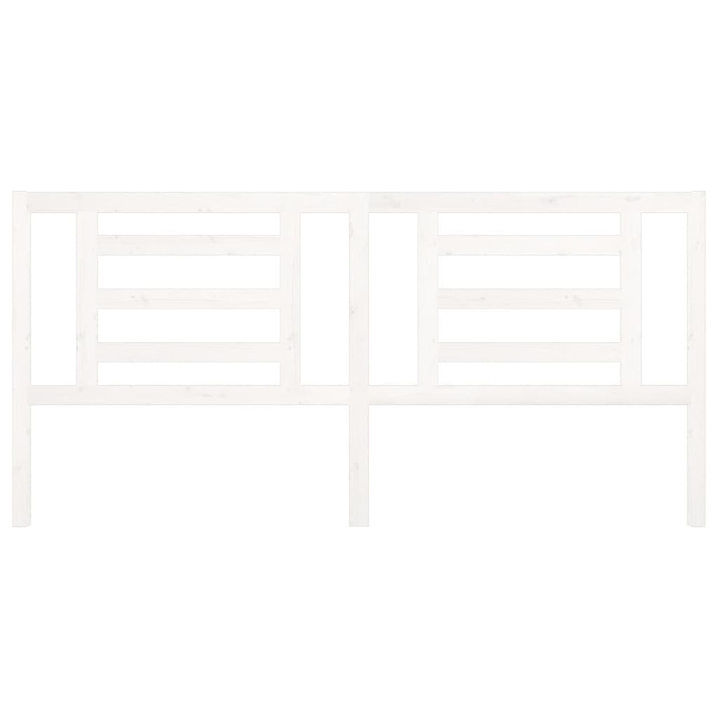 Tăblie de pat, alb, 206x4x100 cm, lemn masiv de pin GartenMobel Dekor