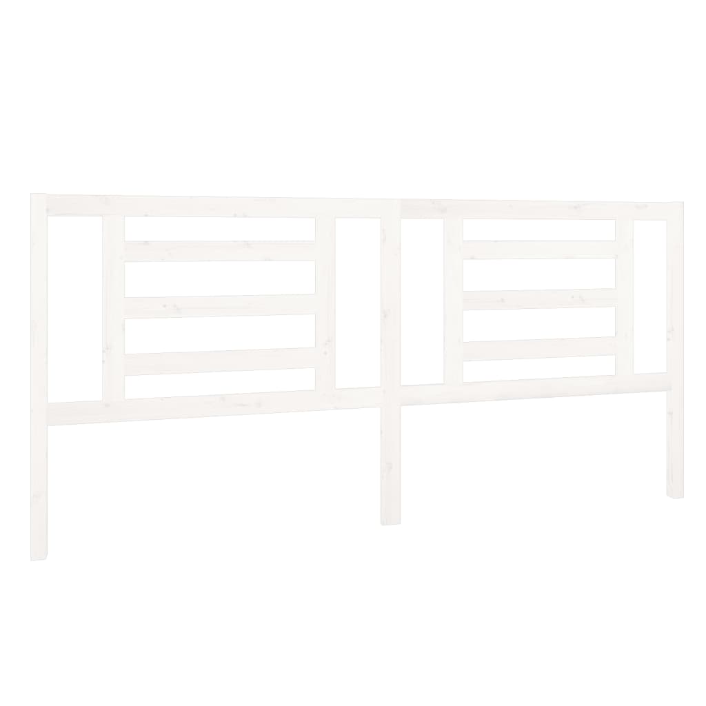 Tăblie de pat, alb, 206x4x100 cm, lemn masiv de pin GartenMobel Dekor