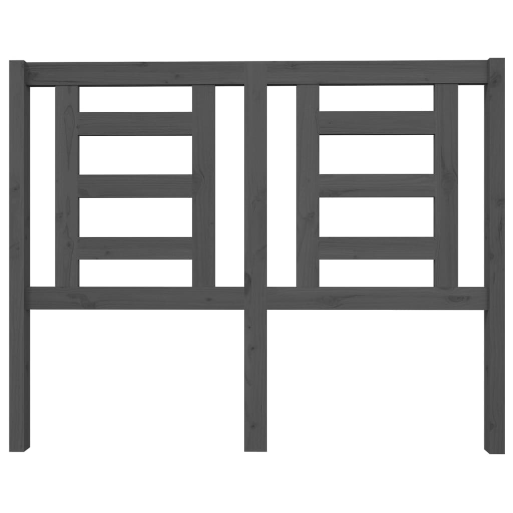 Tăblie de pat, gri, 126x4x100 cm, lemn masiv de pin GartenMobel Dekor