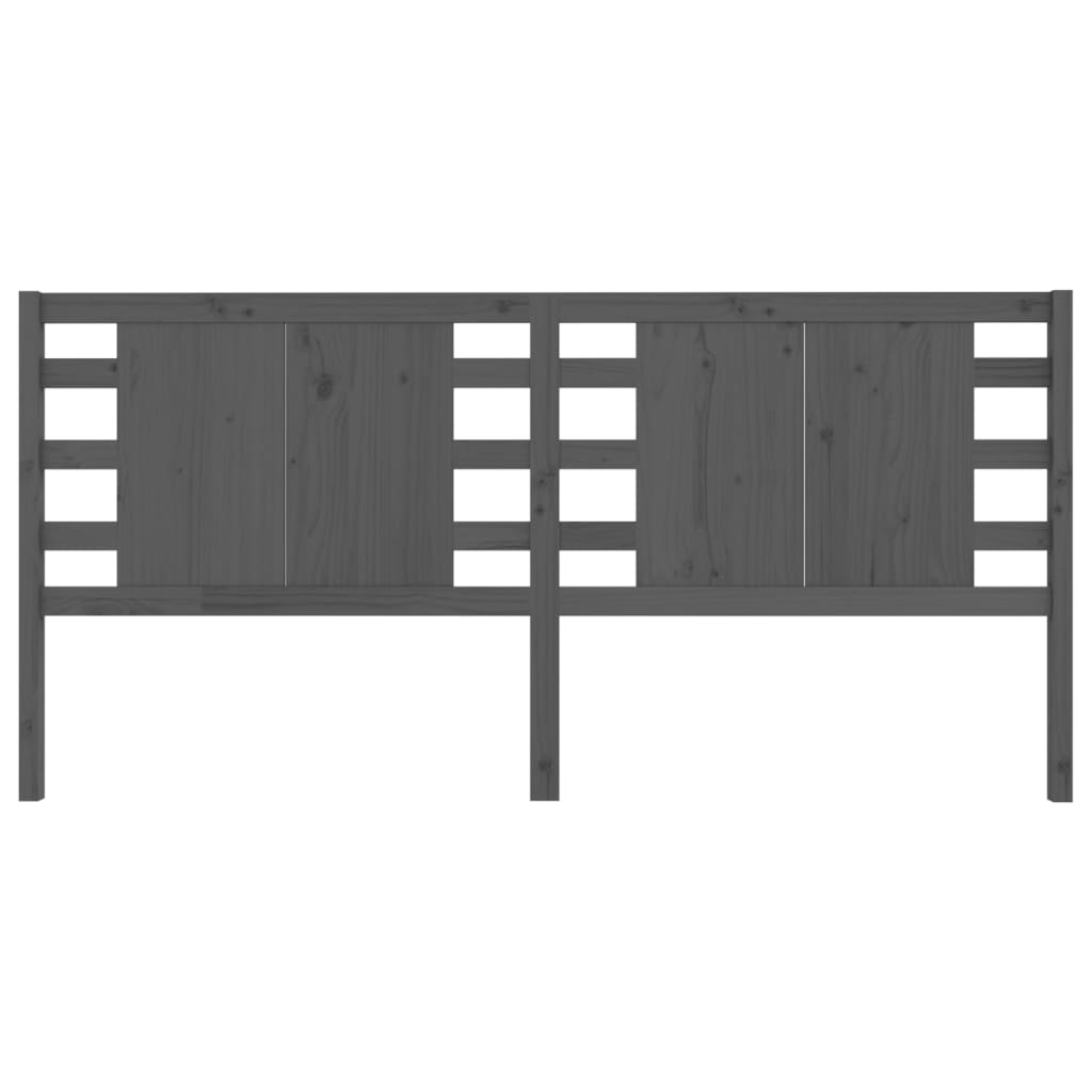 Tăblie de pat, gri, 126x4x100 cm, lemn masiv de pin GartenMobel Dekor