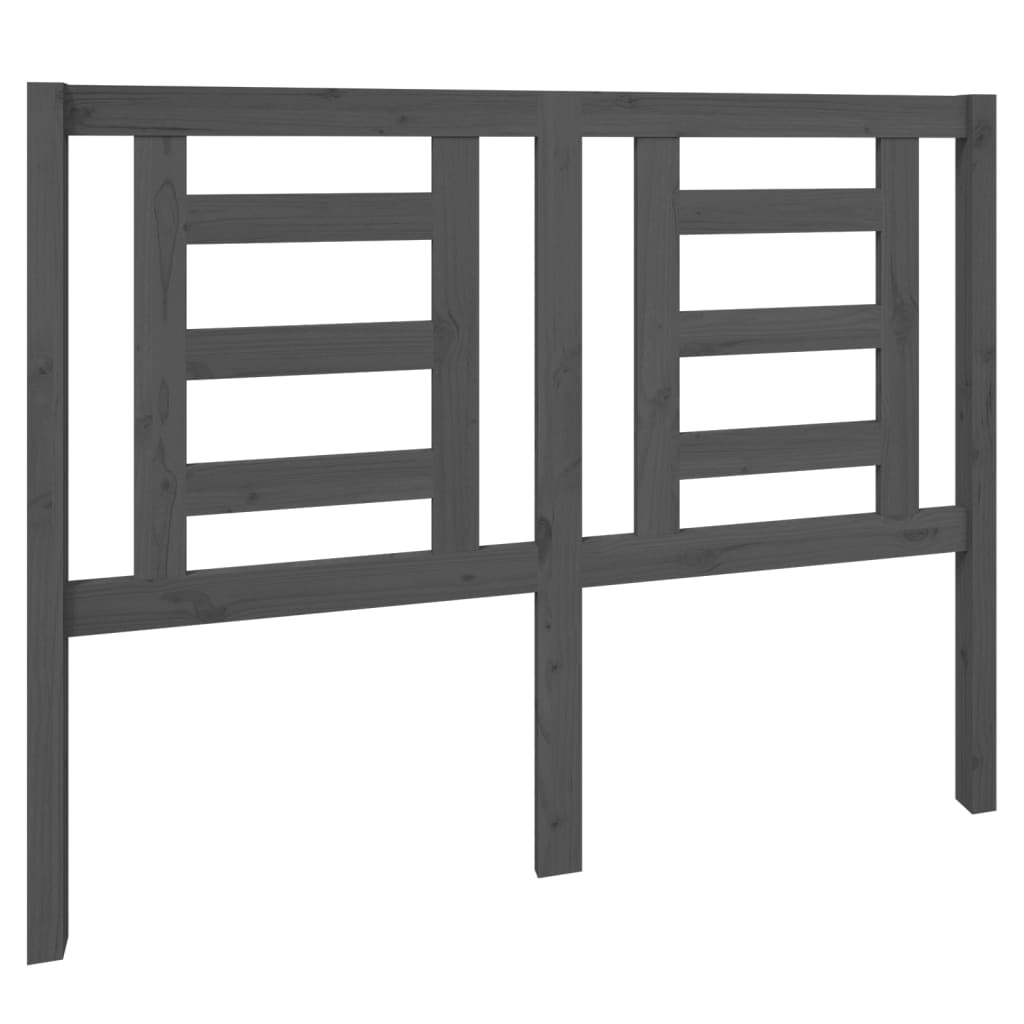 Tăblie de pat, gri, 126x4x100 cm, lemn masiv de pin GartenMobel Dekor
