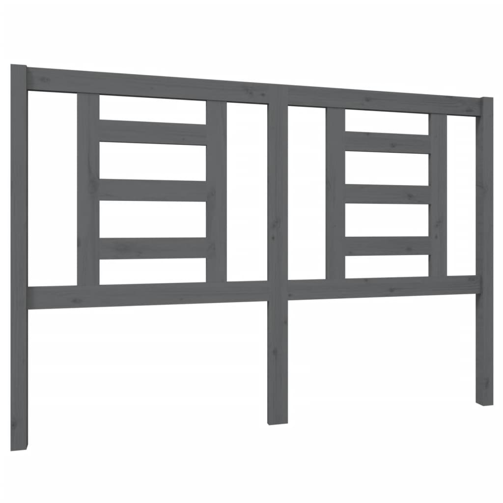 Tăblie de pat, gri, 146x4x100 cm, lemn masiv de pin GartenMobel Dekor