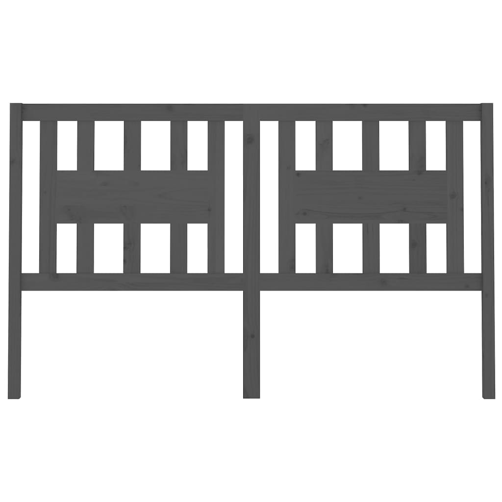 Tăblie de pat, gri, 166x4x100 cm, lemn masiv de pin GartenMobel Dekor