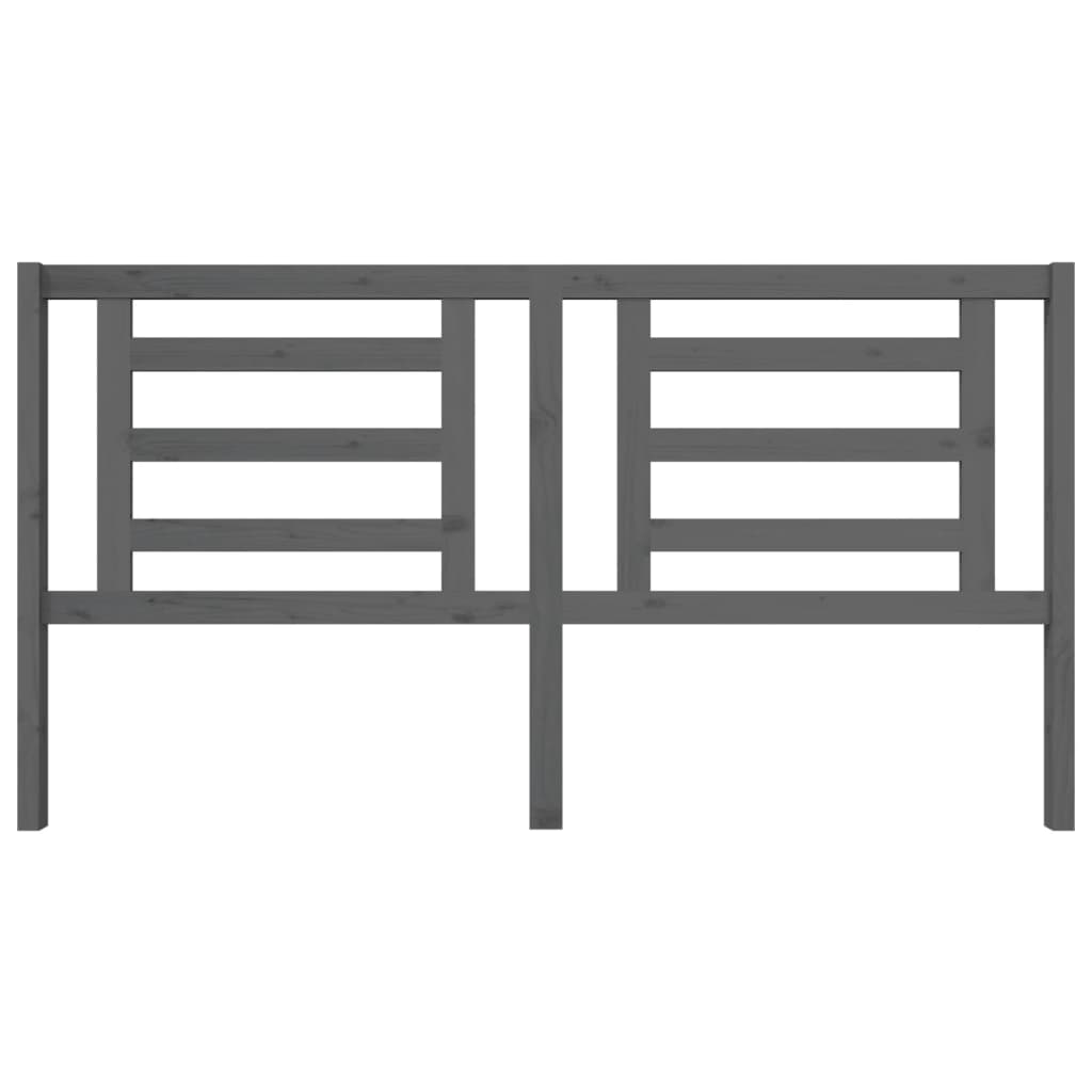 Tăblie de pat, gri, 186x4x100 cm, lemn masiv de pin GartenMobel Dekor