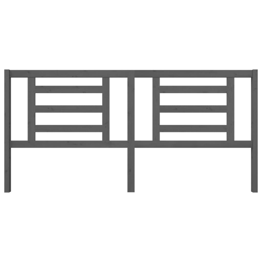Tăblie de pat, gri, 206x4x100 cm, lemn masiv de pin GartenMobel Dekor