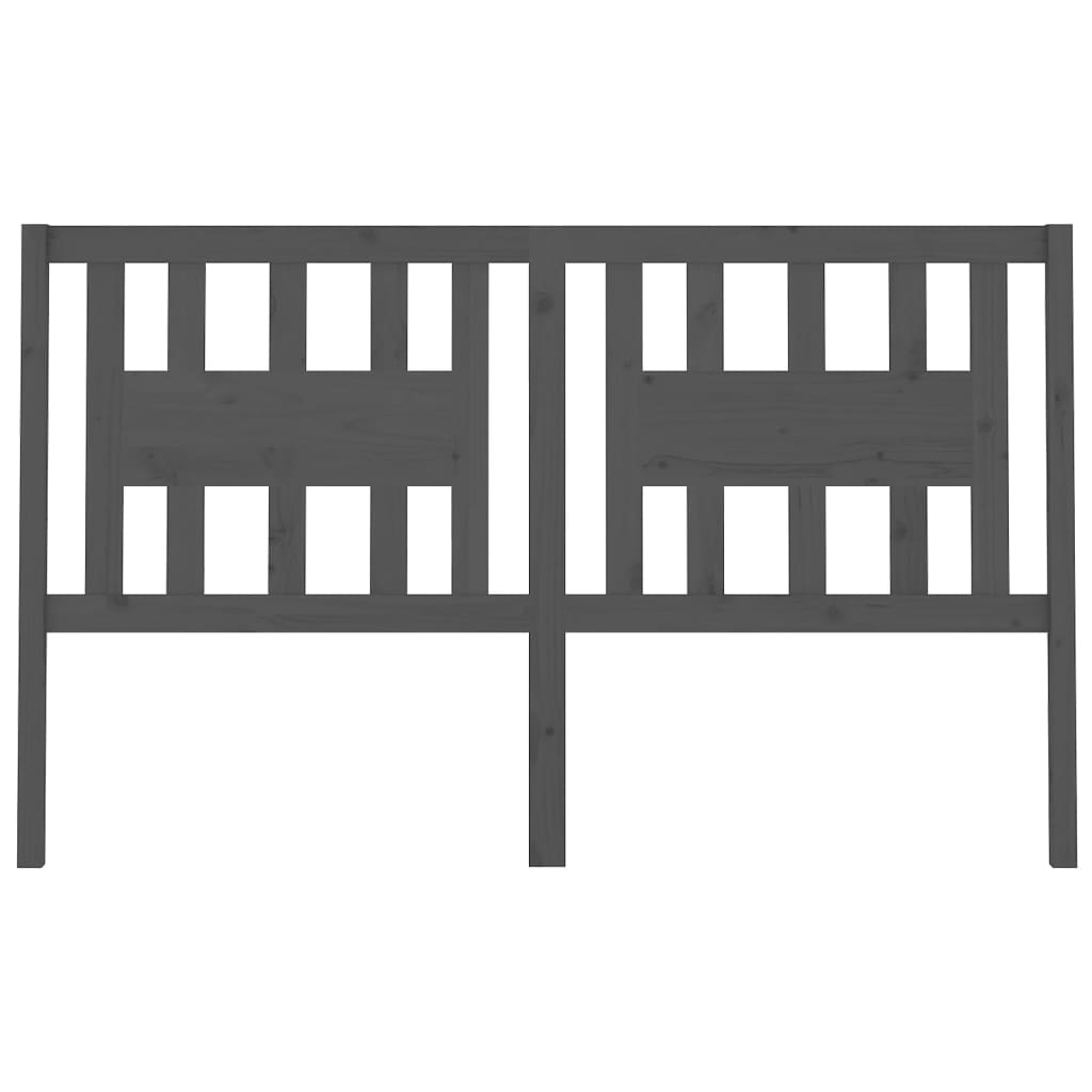 Tăblie de pat, gri, 206x4x100 cm, lemn masiv de pin GartenMobel Dekor