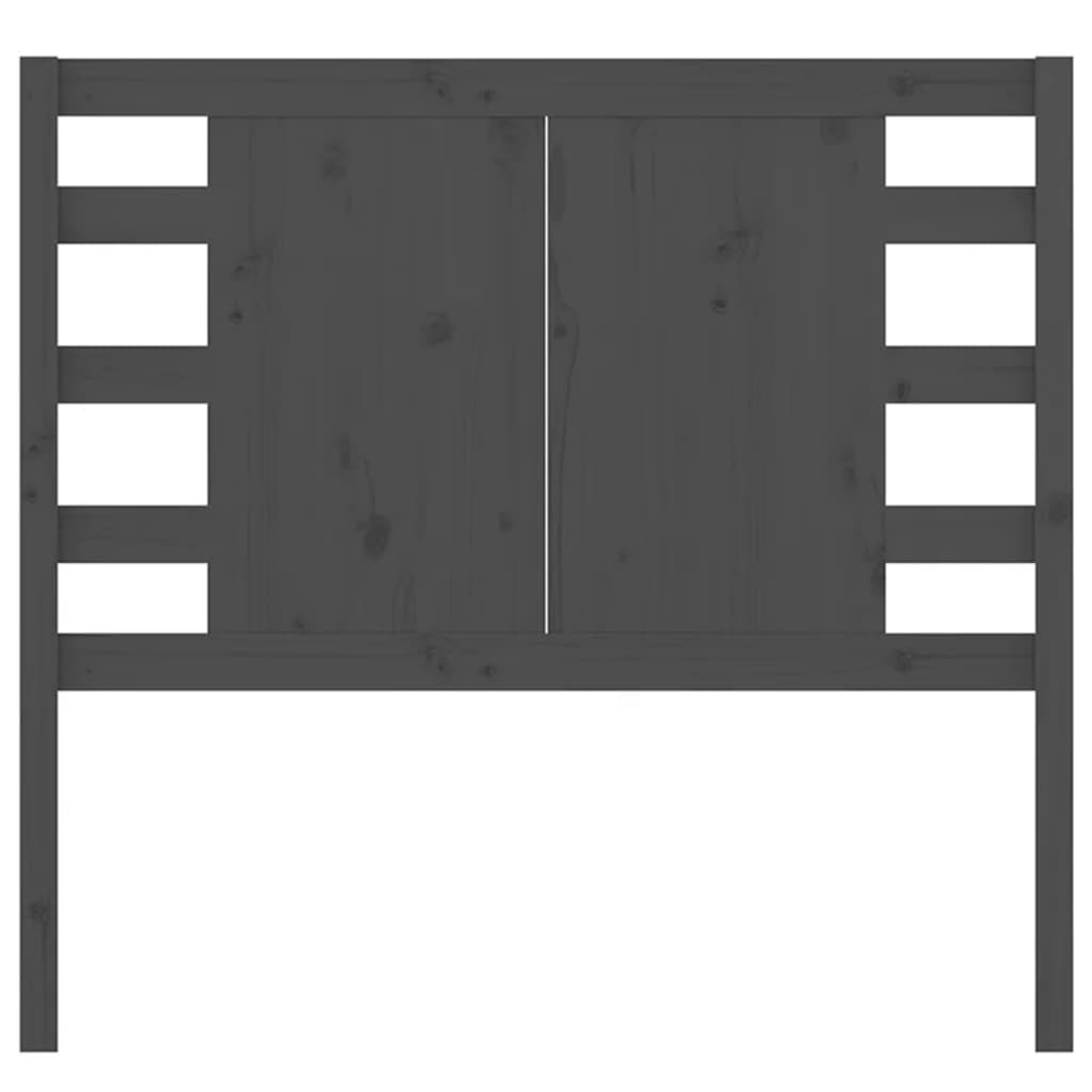 Tăblie de pat, gri, 81x4x100 cm, lemn masiv de pin GartenMobel Dekor