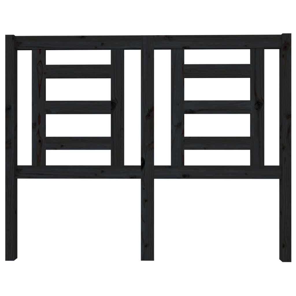 Tăblie de pat, negru, 126x4x100 cm, lemn masiv de pin GartenMobel Dekor