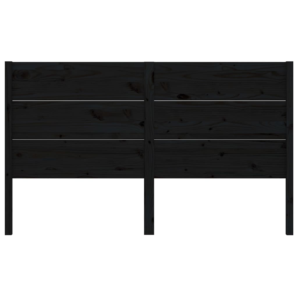 Tăblie de pat, negru, 126x4x100 cm, lemn masiv de pin GartenMobel Dekor