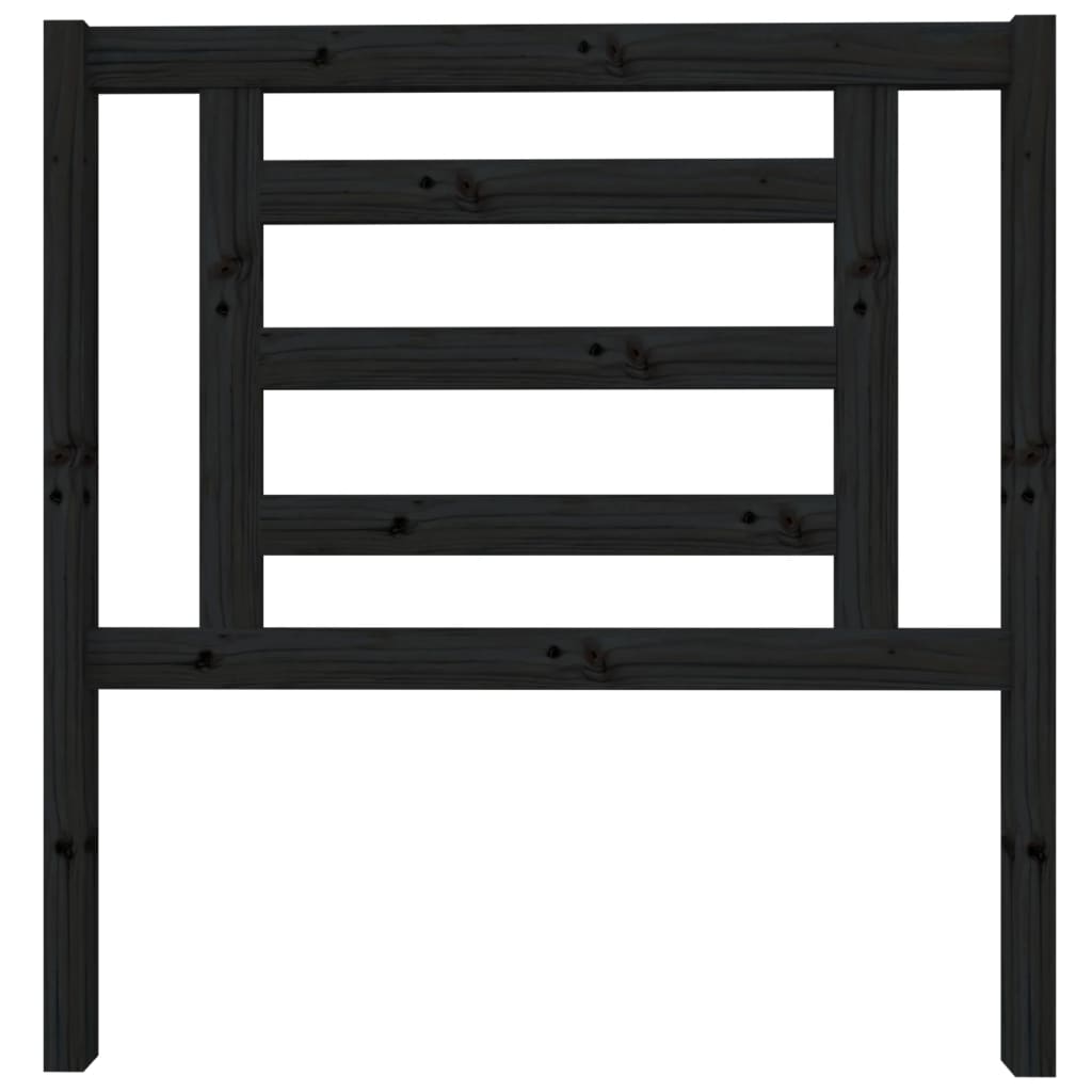 Tăblie de pat, negru, 96x4x100 cm, lemn masiv de pin GartenMobel Dekor