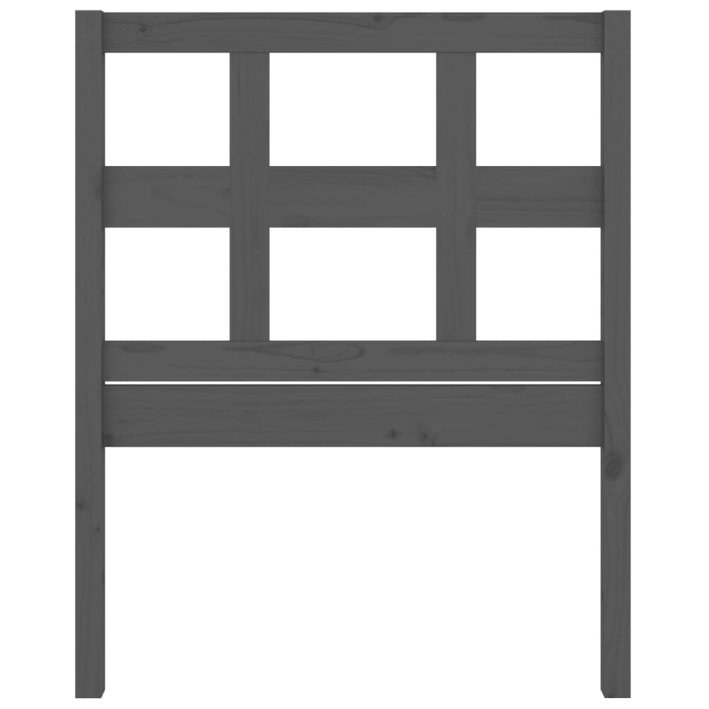 Tăblie de pat, gri, 80,5x4x100 cm, lemn masiv de pin GartenMobel Dekor