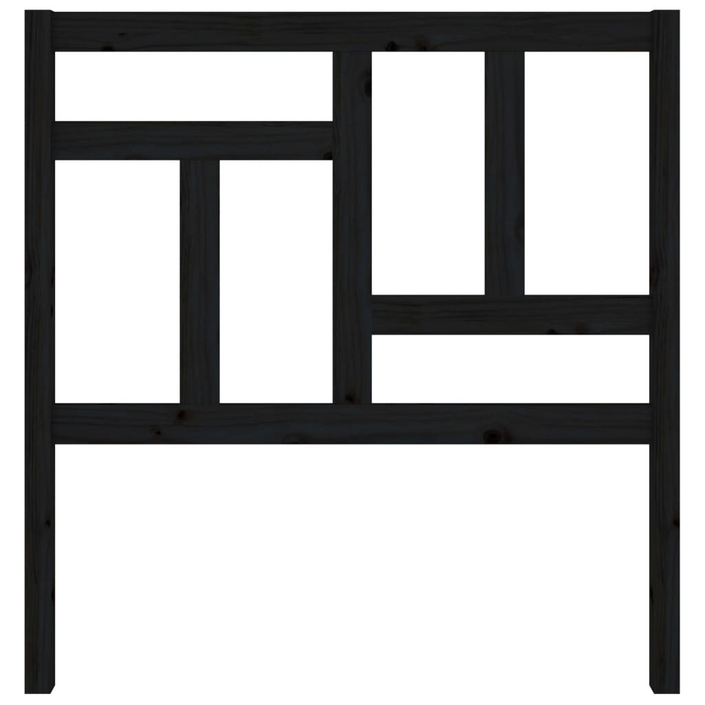 Tăblie de pat, negru, 95,5x4x100 cm, lemn masiv de pin GartenMobel Dekor