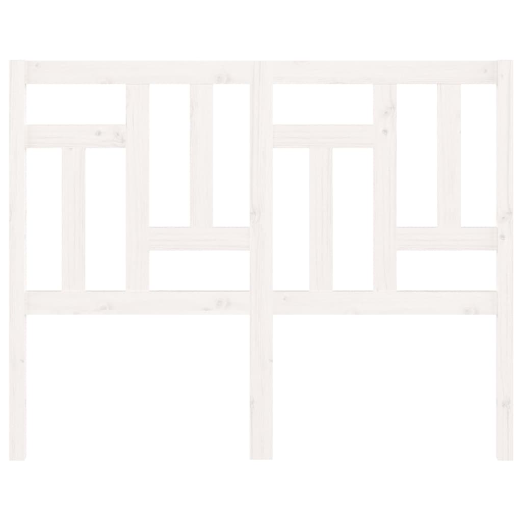 Tăblie de pat, alb, 125,5x4x100 cm, lemn masiv de pin GartenMobel Dekor