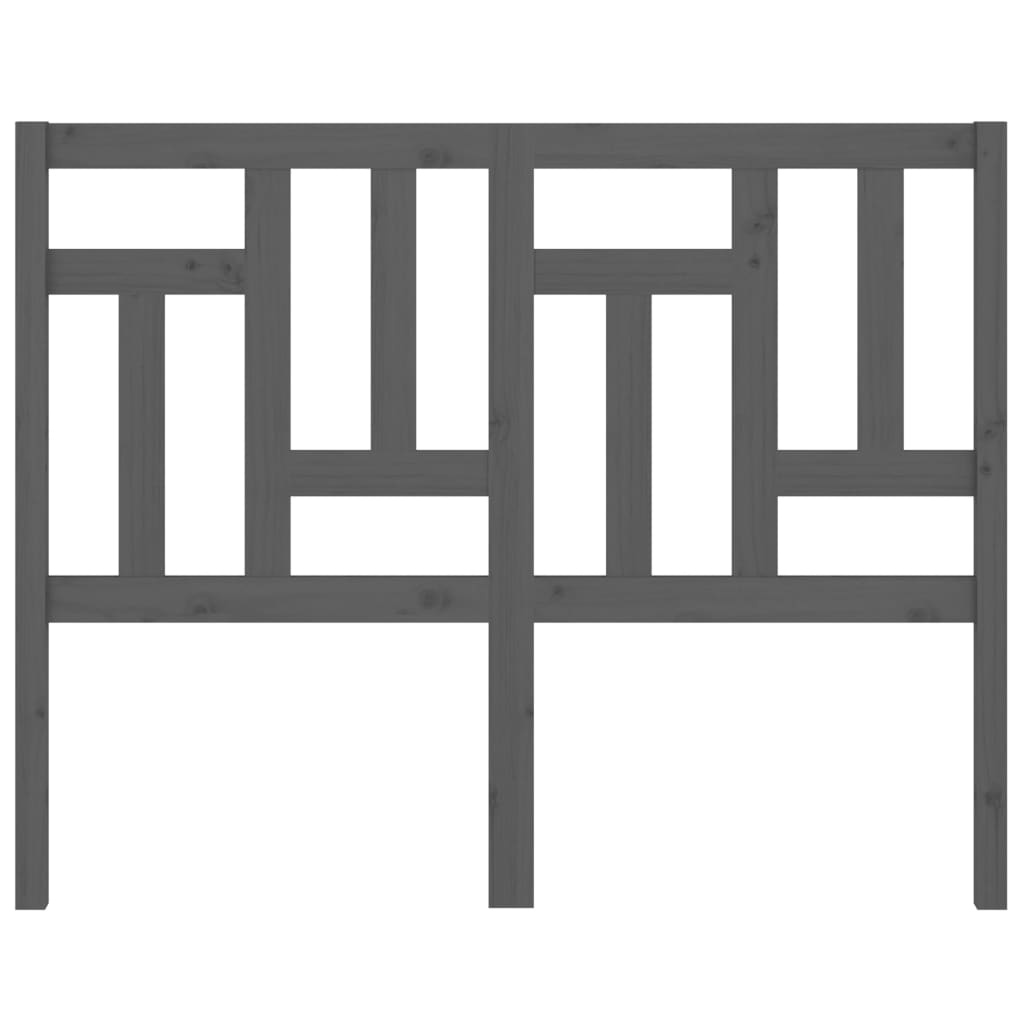 Tăblie de pat, gri, 125,5x4x100 cm, lemn masiv de pin GartenMobel Dekor