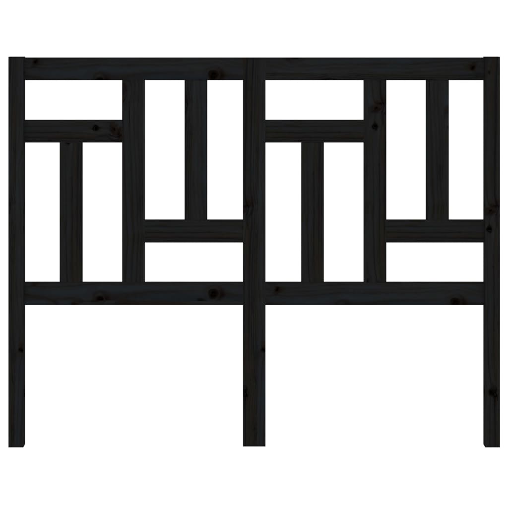 Tăblie de pat, negru, 205,5x4x100 cm, lemn masiv de pin GartenMobel Dekor