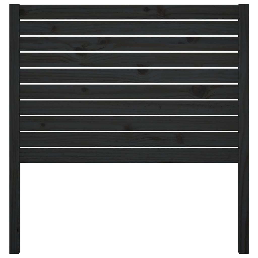 Tăblie de pat, negru, 81x4x100 cm, lemn masiv de pin GartenMobel Dekor